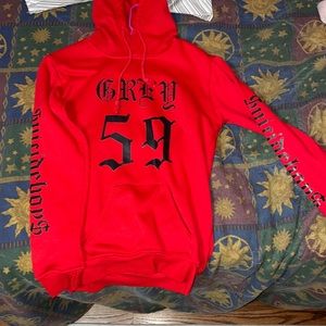 $uicide boy$ Small Red Hoodiewriting/art on front/back/both arm sleeves